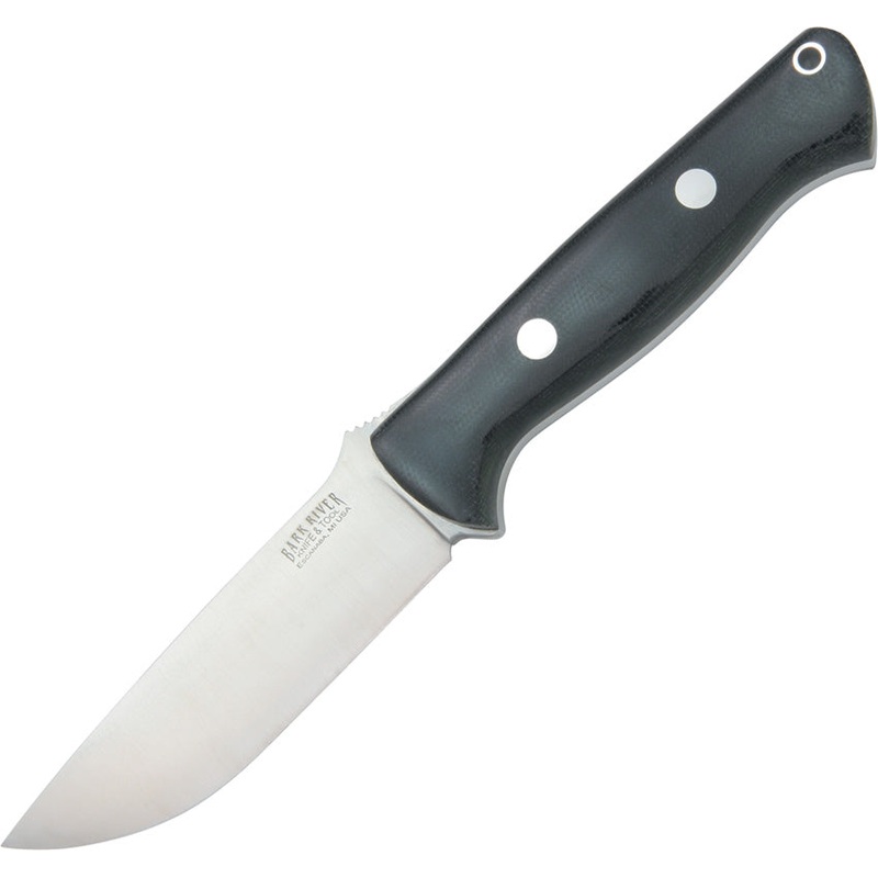 Bark River Bravo 1 Black Micarta A2 Tool Fixed Blade Knife w/ Belt Sheath 111MBC
