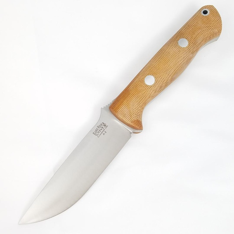 Bark River Bravo 1 Matte Natural Micarta A2 Fixed Blade Knife w/ Sheath 111MNCM
