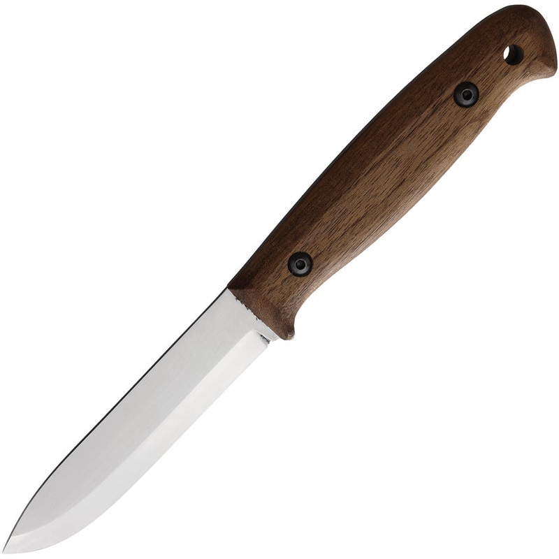 BPS Knives Camping Fixed Blade Knife Walnut Wood 1066 Carbon Steel BS02FTCS