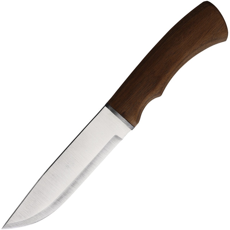 BPS Knives Camping Fixed Blade Knife Walnut Wood 5Cr14MoV Steel BK06SS