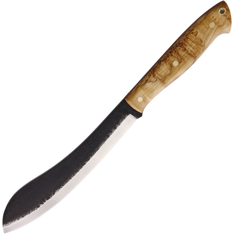 BRISA Bigmuk Fixed Blade Knife Curly Birch 80CrV2 Carbon Machete Point 391