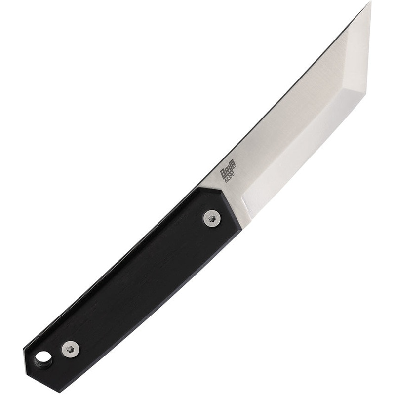 BRISA Kwaiken 90 Fixed Blade Knife Ebony Wood Bohler M390 Stainless Tanto 331   - On Sale
