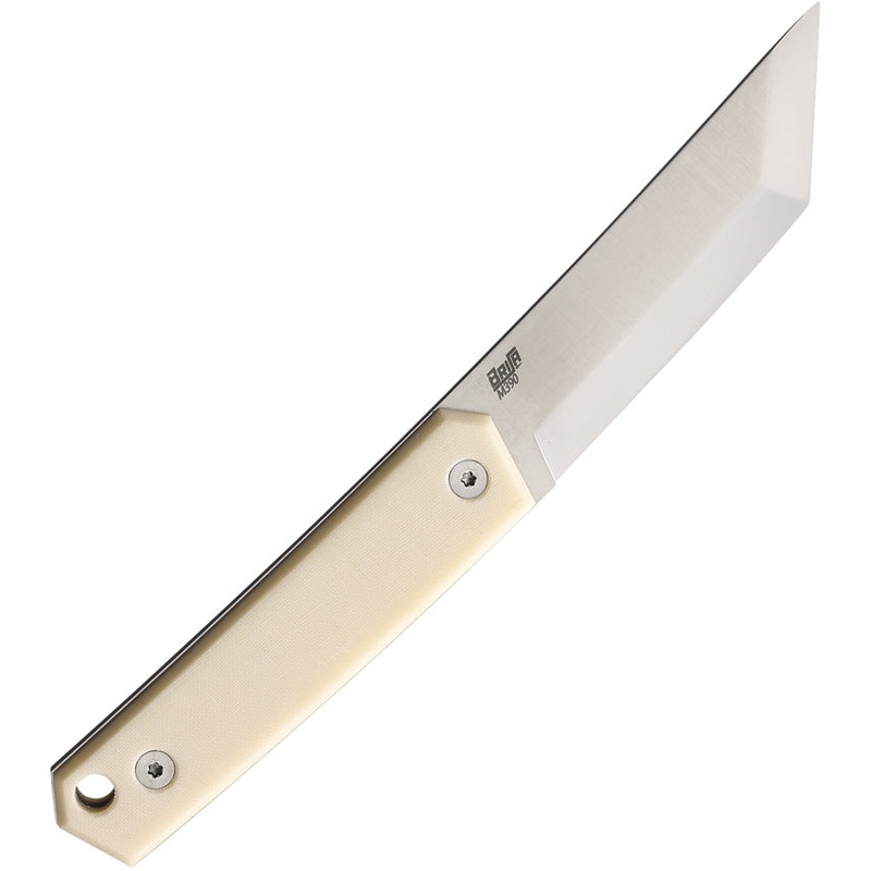 BRISA Kwaiken 90 Fixed Blade Knife Ivory Micarta Bohler M390 Stainless Tanto 332   - On Sale