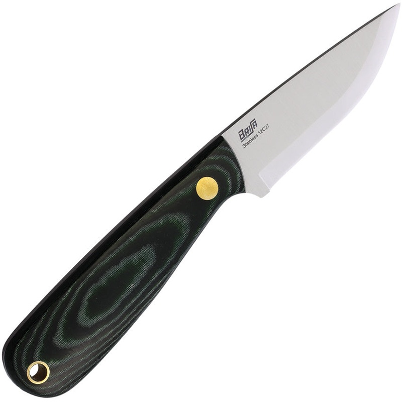 BRISA Necker 70 Fixed Blade Knife Green Micarta 12C27 Stainless Drop Point 66437