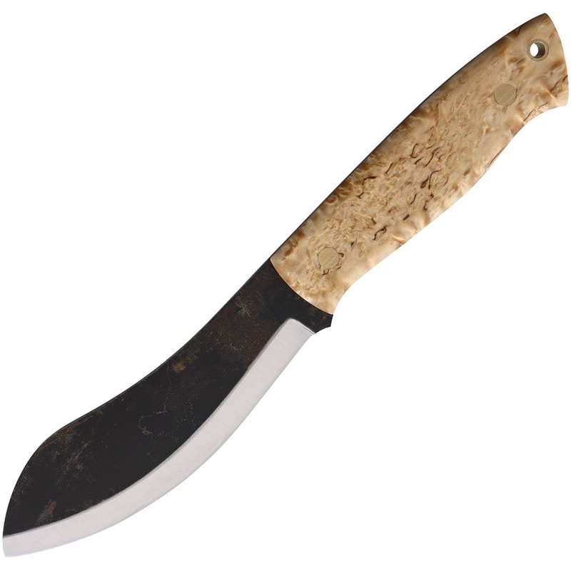 BRISA Nessmuk 125 Fixed Blade Knife Curly Birch 80CrV2 Carbon Steel Cleaver 241