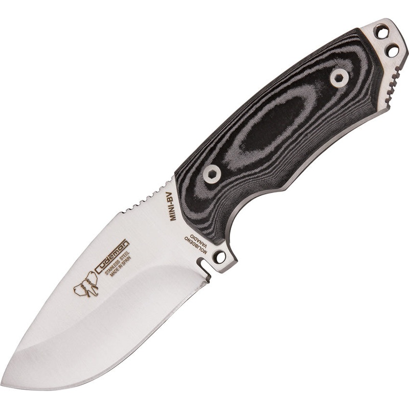 Cudeman Mini Boina Verde Black Micarta Bohler N695 Fixed Blade Knife 115B