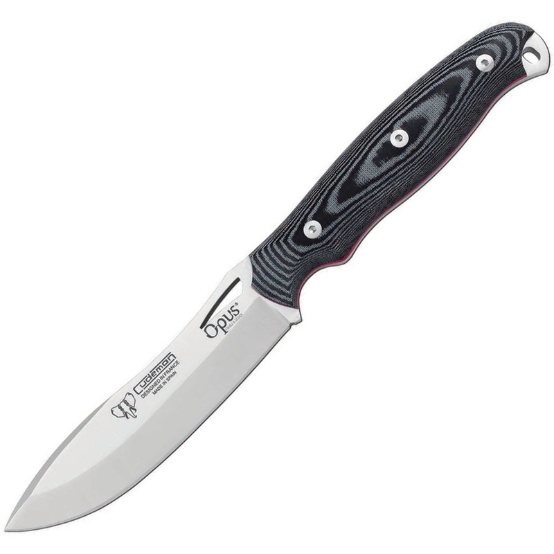 Cudeman Wolf Black Micarta Bohler N695 Fixed Blade Knife w/ Belt Sheath 208M
