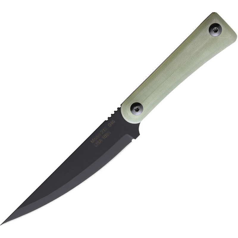 Jason Perry Blade Works Fixed Blade Knife Bushcraft Jade G10 1095HC Steel Clip Point 212GJDE