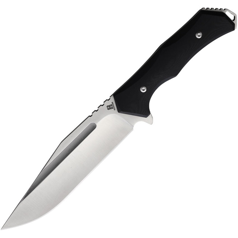 Rough Ryder Black G10 Stainless Clip Point Fixed Blade Knife w/ Belt Sheath 2533- On Sale