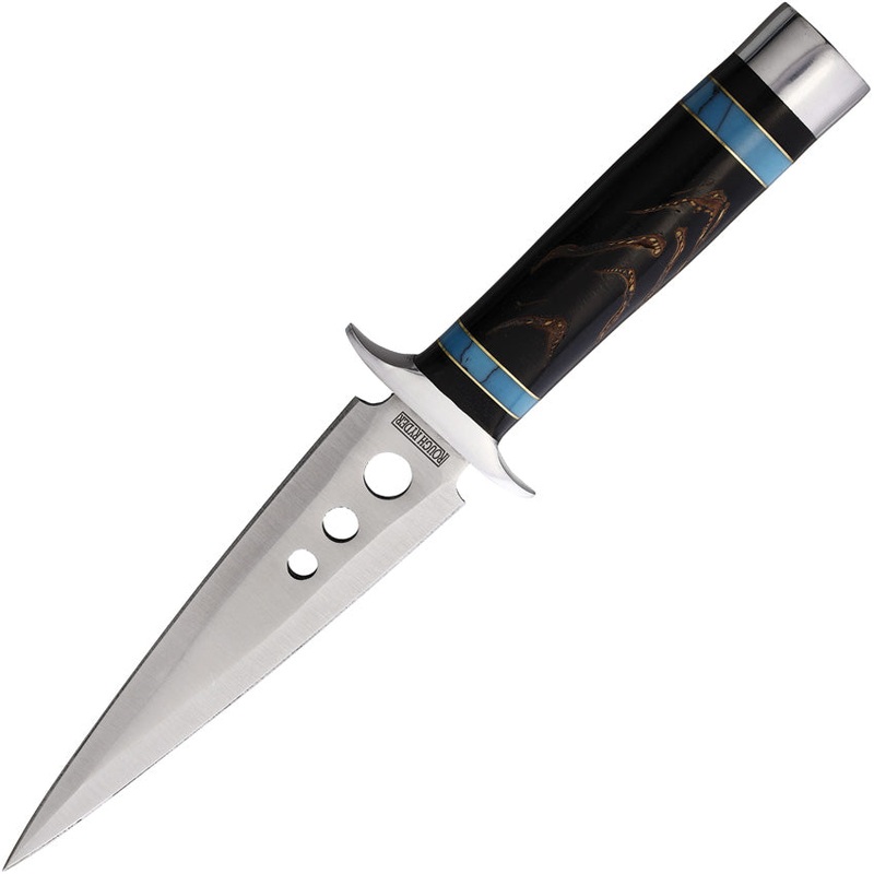 Rough Ryder Pine Cone Turquoise & Wood Stainless Fixed Blade Knife 2522   - On Sale