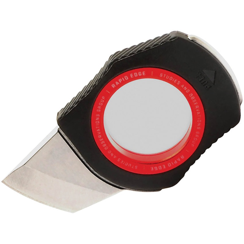 Sog Rapid Edge Black & Red Stainless Tanto Fixed Blade Knife w/ Sheath 18300443