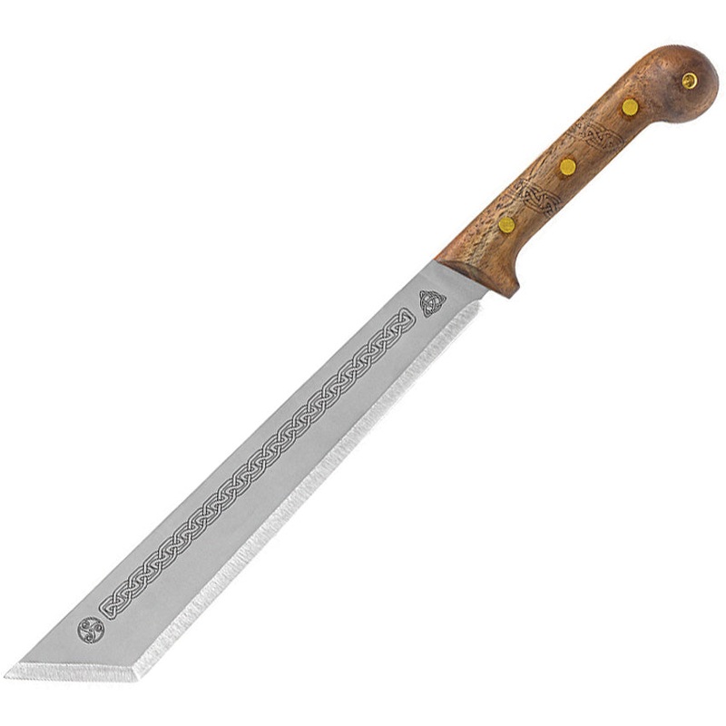 Condor Argyll Scottish Walnut Wood 1075HC Fixed Blade Machete w/ Belt Sheath 10281225HC