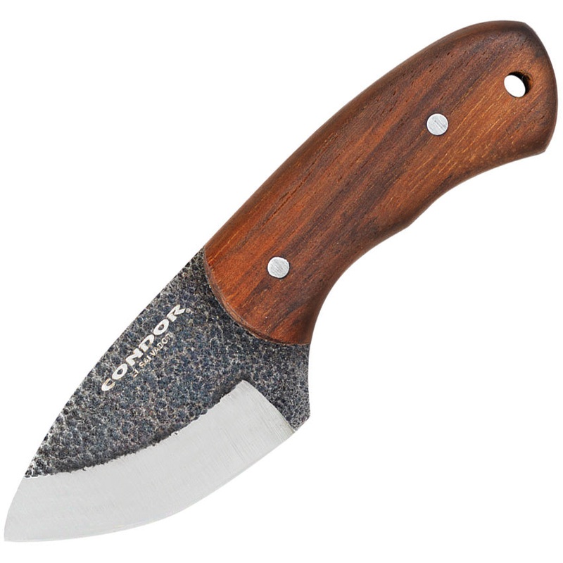 Condor Beetle Walnut Wood 1095HC Fixed Blade Knife w/ Belt Sheath 81027HC