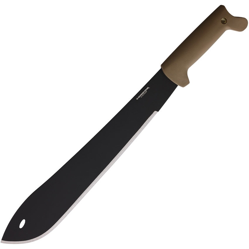 Condor Bolo Tan Polypropylene 1075HC Fixed Blade Machete w/ Belt Sheath 1830154HC