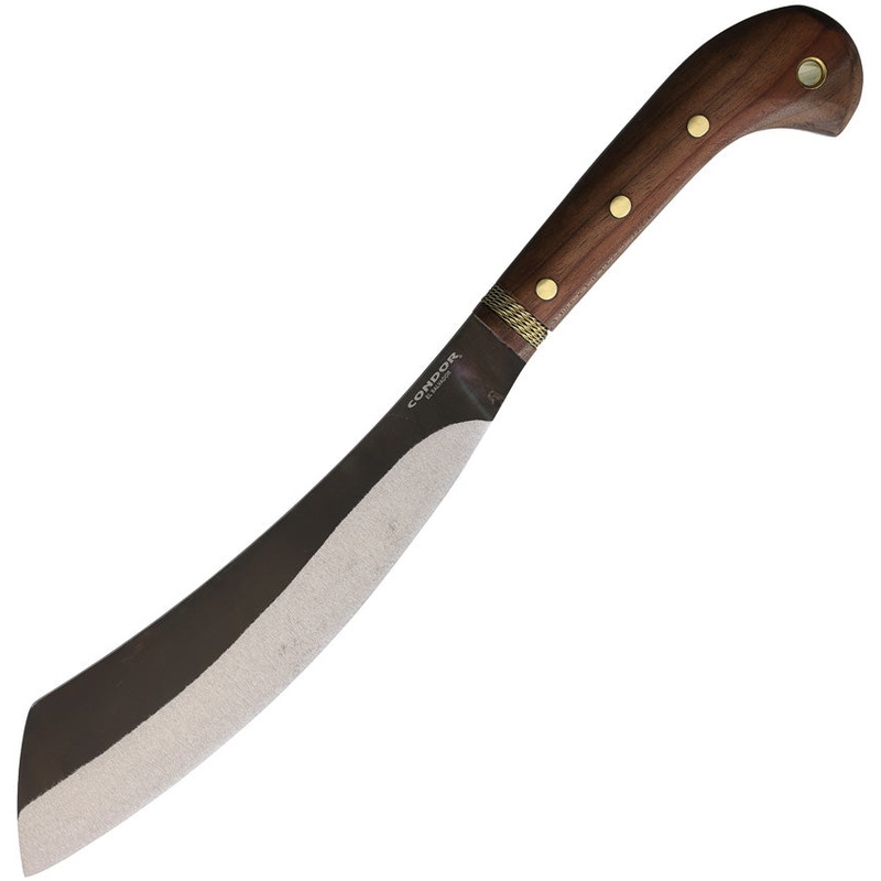 Condor Mini Duku Parang Walnut 1075HC Fixed Blade Machete w/ Belt Sheath 426105HC