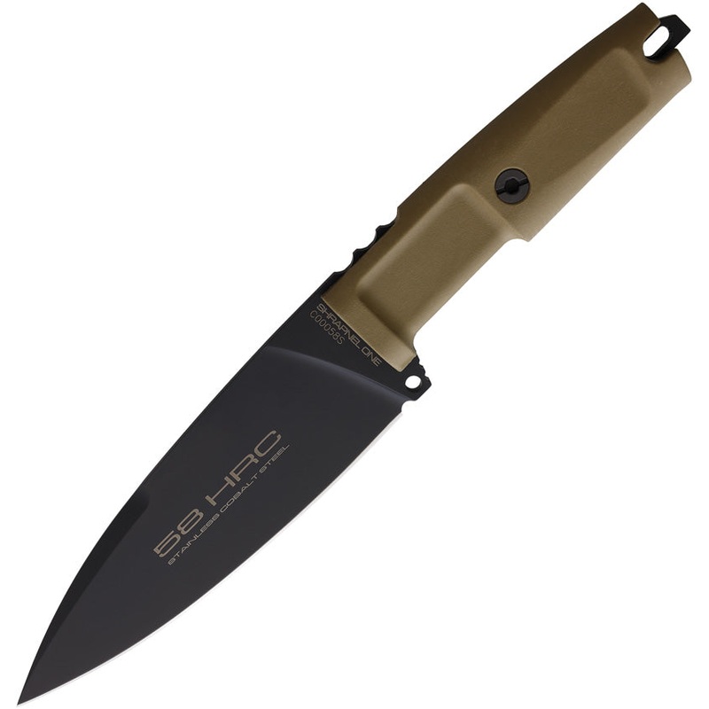 Extrema Ratio Shrapnel One Desert Tan Bohler N690 Fixed Blade Knife 0500BLK