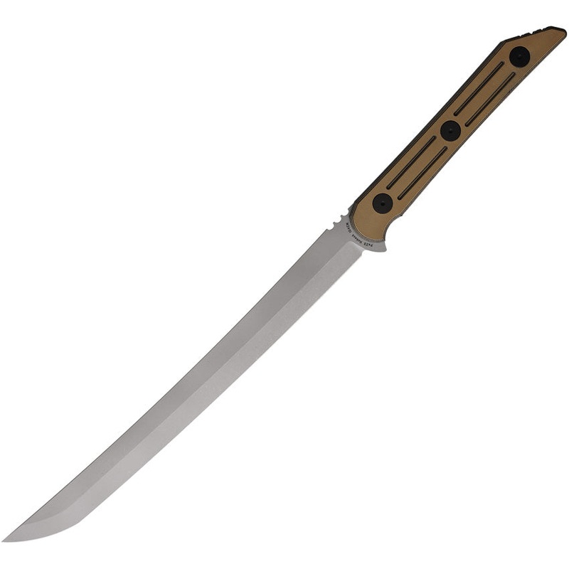 Hoback Knives Kwaichete Short Sword Coyote Brown 154CM Fixed Blade Knife 032SWC