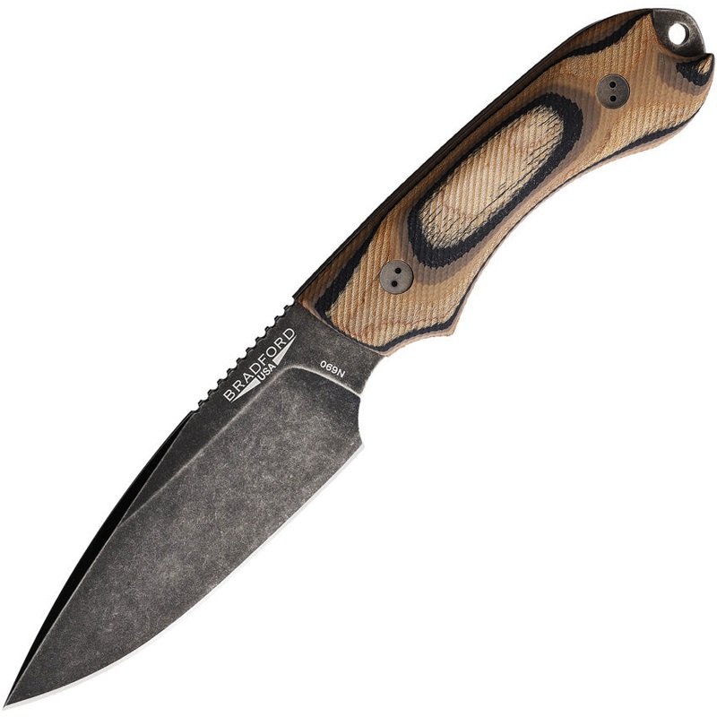 Bradford Knives Guardian 4 Camo G-Wood Bohler N690 Fixed Blade Knife w/ Sheath 4FE115N
