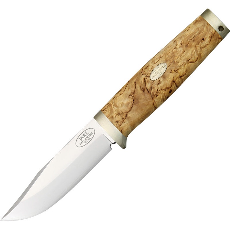 Fallkniven SK1 Jari Curly Birch 3G Stainless Steel Fixed Blade Knife w/ Sheath SK1L