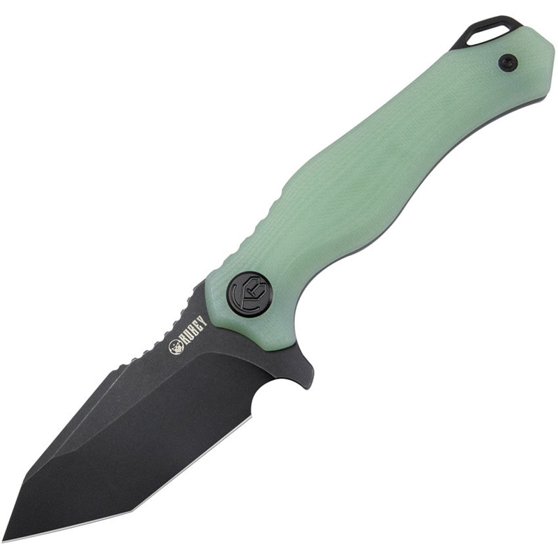 Kubey Golf EDC Jade Smooth G10 Black AUS-10A Stainless Fixed Blade Knife w/ Kydex Sheath 230D