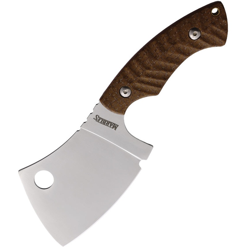 Marbles Chopper Brown Micarta D2 Steel Fixed Blade Knife w/ Nylon Sheath 637