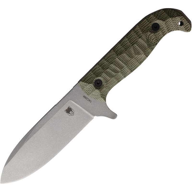 Cobratec Knives PSK OD Green Micarta 14C28N Sandvik Fixed Blade Knife TPSKODS