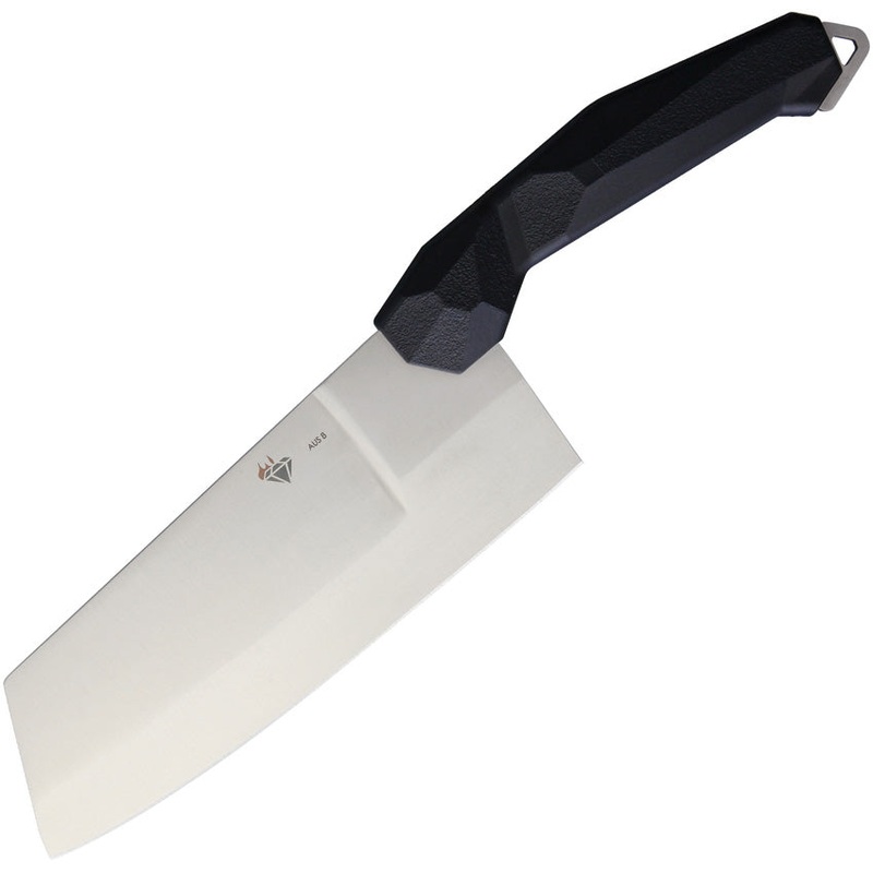 Diafire Black Diamond Chefs Abstract Synthetic AUS-8 Steel Fixed Blade Knife 1930   - On Sale