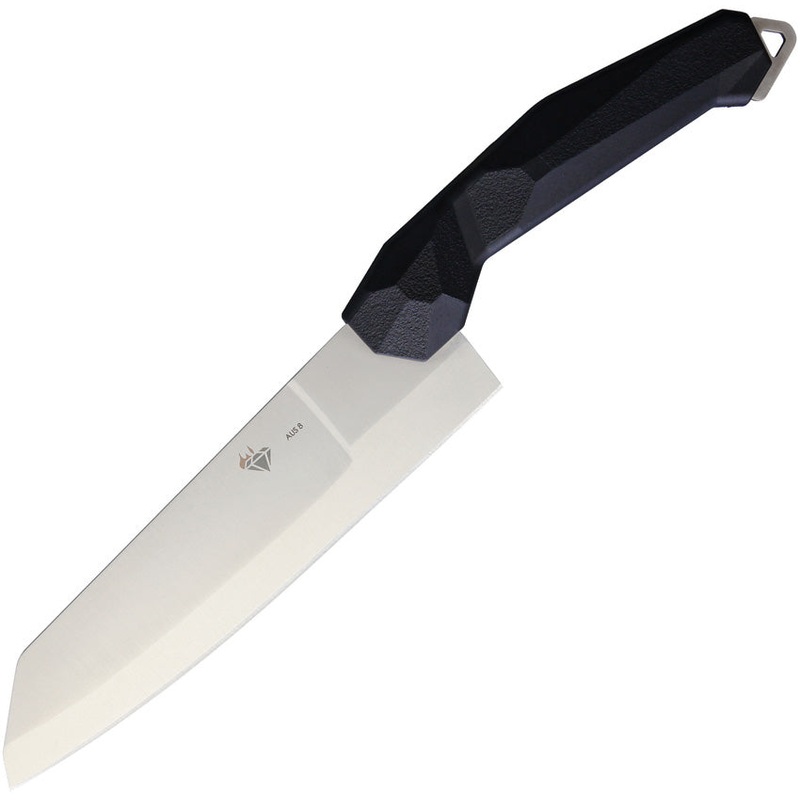 Diafire Black Diamond Chefs Abstract Synthetic AUS-8 Steel Fixed Blade Knife 1940- On Sale