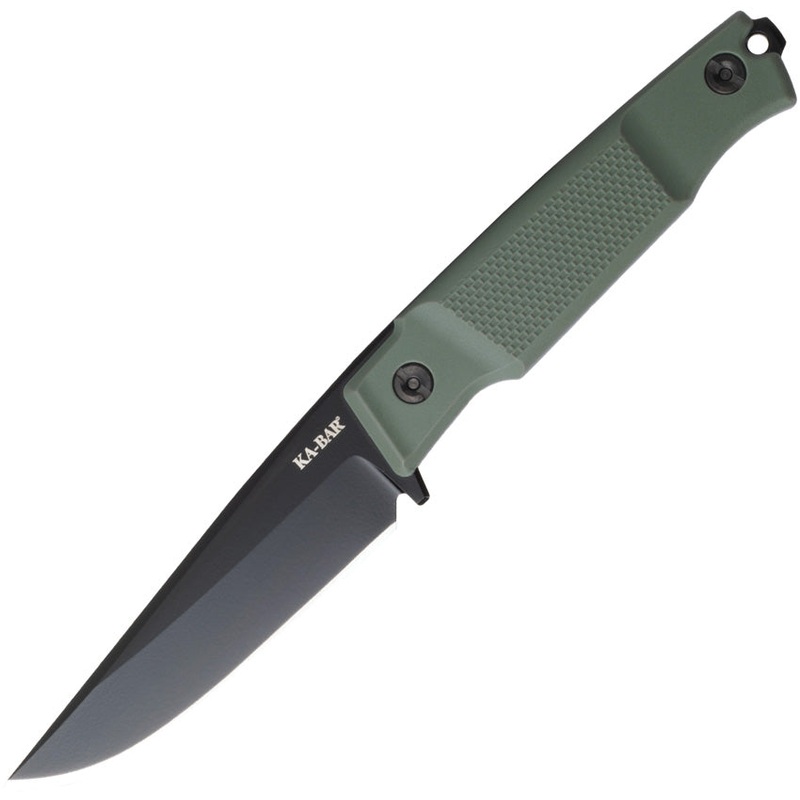 Ka-Bar Apex Green GFN D2 Steel Clip Point Fixed Blade Knife w/ Sheath 5500