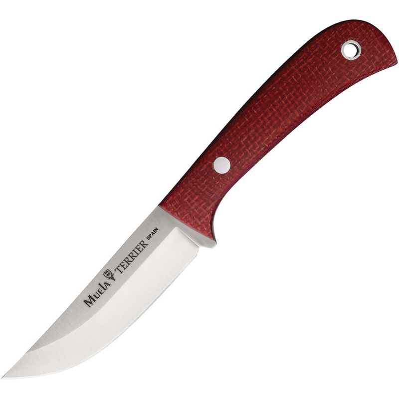 Muela Terrier Red Jute Micarta 14C28N Sandvik Fixed Blade Knife w/ Kydex Sheath 98562