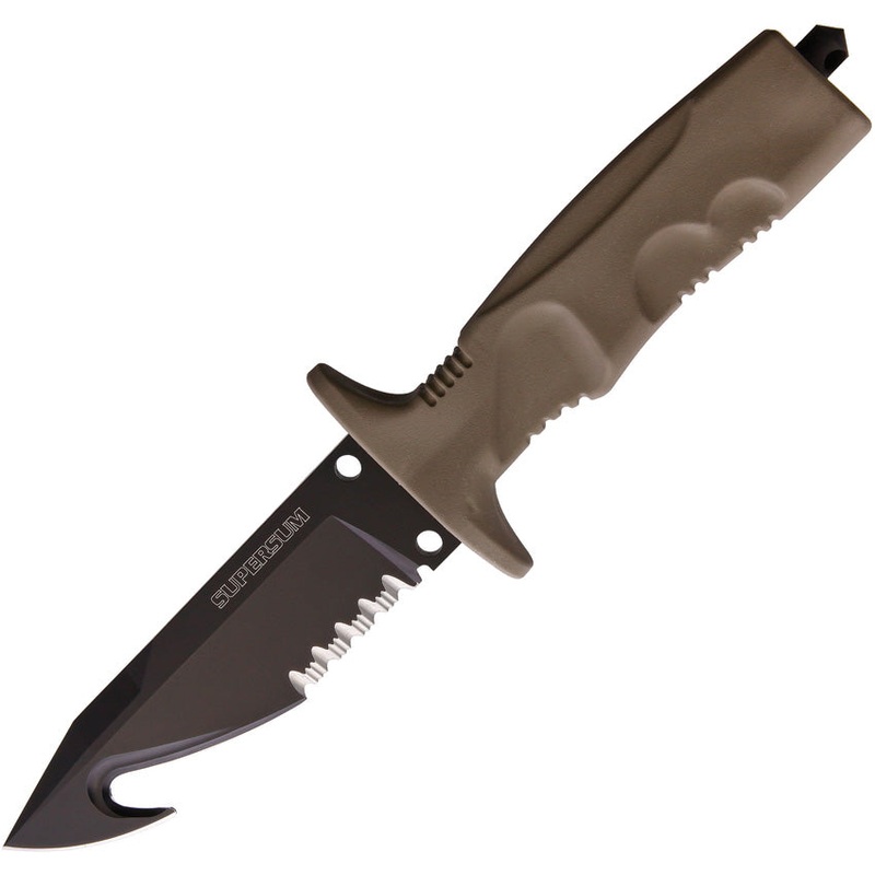 Fox Supersum Rescue Desert Tan Forprene Bohler N690 Fixed Blade Knife 0171102