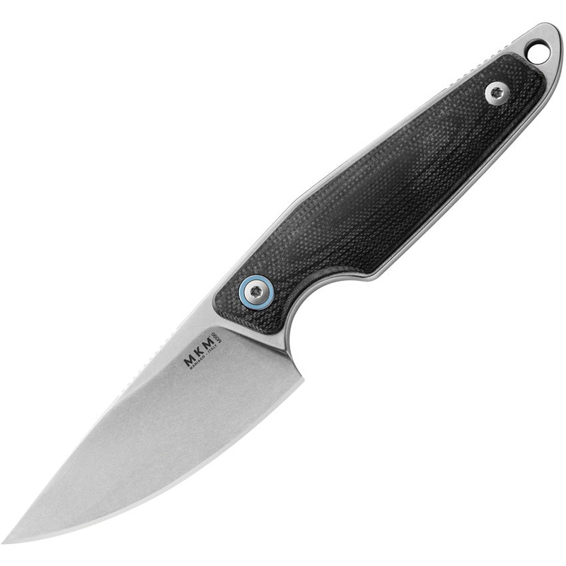 MKM-Maniago Knife Makers Makro 1 Black G10 Bohler M390 Fixed Blade Knife 01GBK