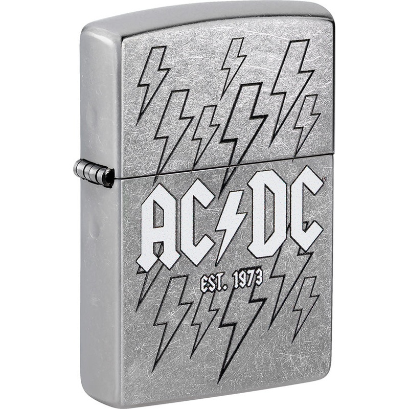 Zippo AC/DC Rock Band Design Street Chrome Windproof Lighter 53541