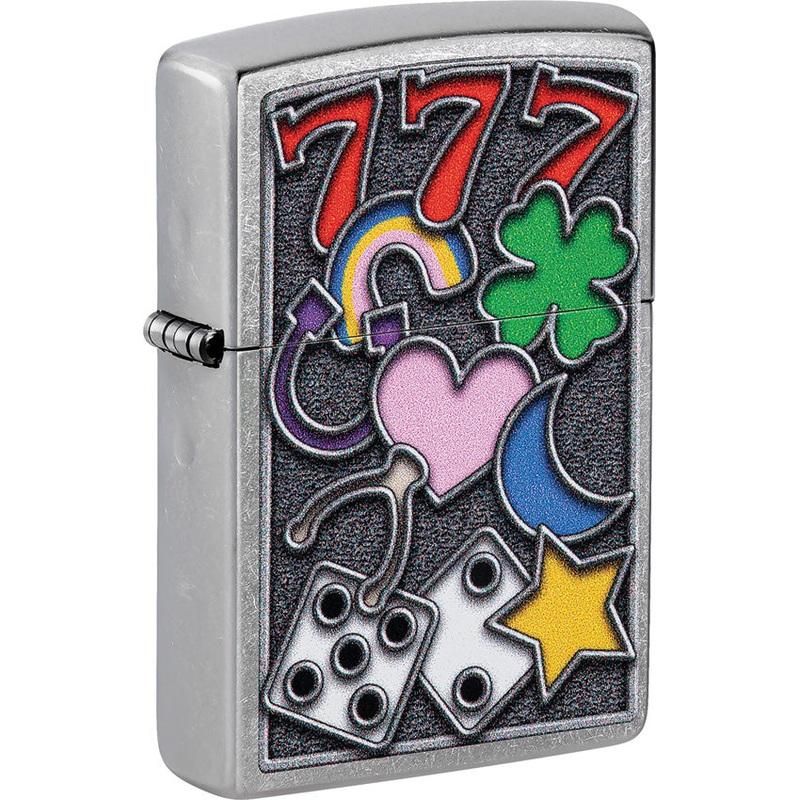 Zippo All Luck Design Street Chrome Windproof Lighter 53570