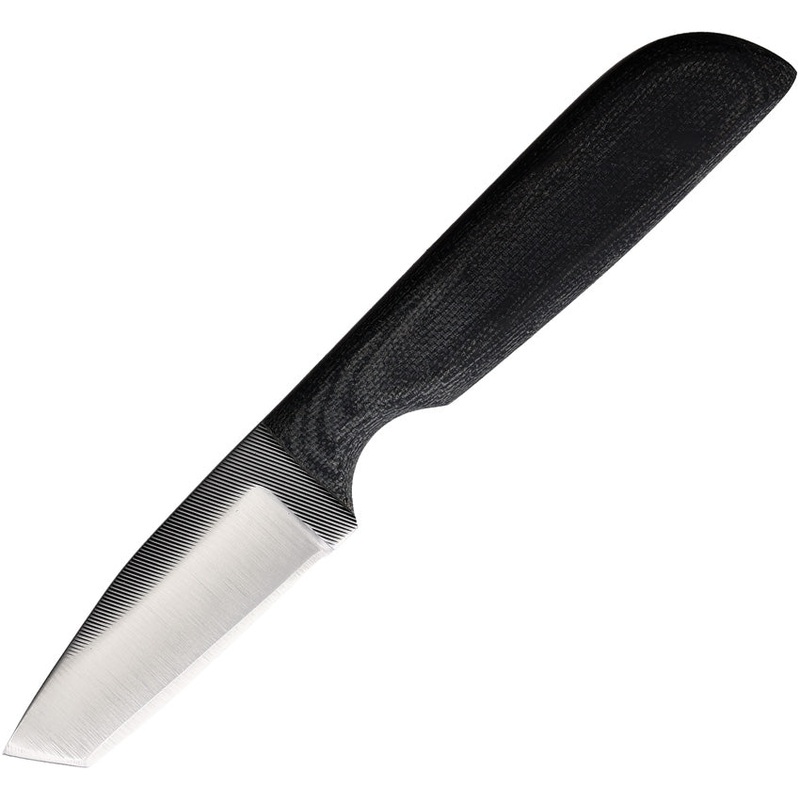 Anza Black Canvas Black Micarta  Fixed Blade Knife w/ Sheath WKR1M