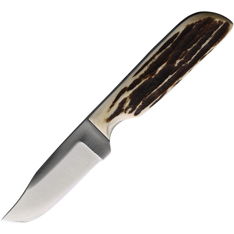 Anza LJ Tan & Brown Bone  Drop Pt Fixed Blade Knife w/ Sheath WKR2LJB