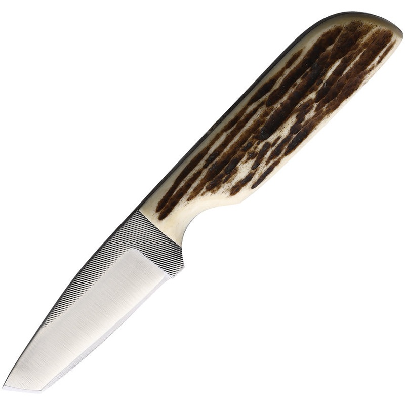 Anza LJ Tan & Brown Bone Tanto Fixed Blade File Knife WKR1LJB