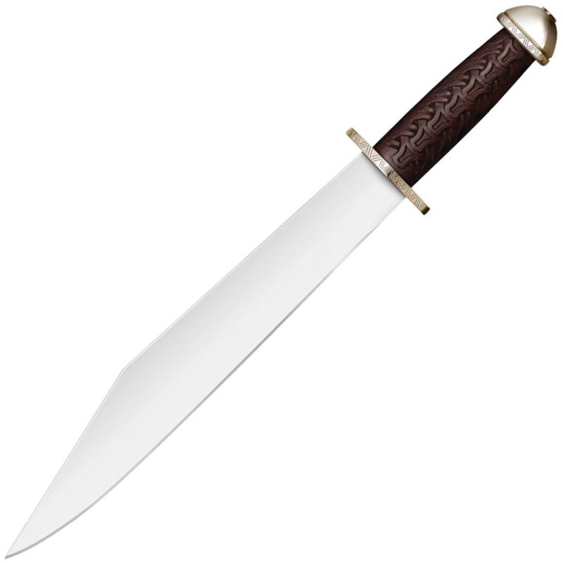 Cold Steel Chieftans Sax Malaysian Sal Wood 1055HC Steel Fixed Blade Knife 88HUK