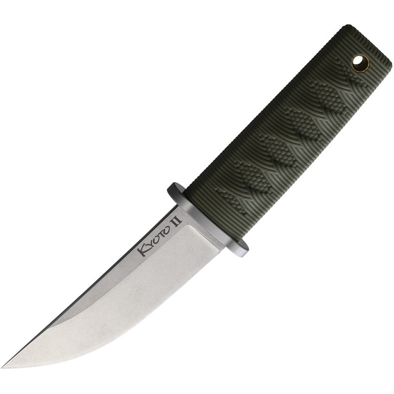 Cold Steel Kyoto II OD Green 8Cr13MoV Stainless Clip Pt Fixed Blade Knife 17DBODSW   - On Sale