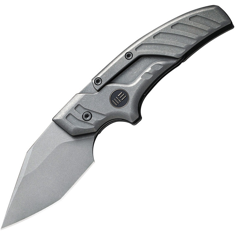 We Knife Typhoeus Folding Push Dagger Knife Gray Titanium CPM-20CV w/ Sheath 21036B2