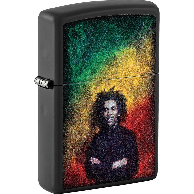 Zippo Bob Marley Design Black Matte Windproof Lighter 74527