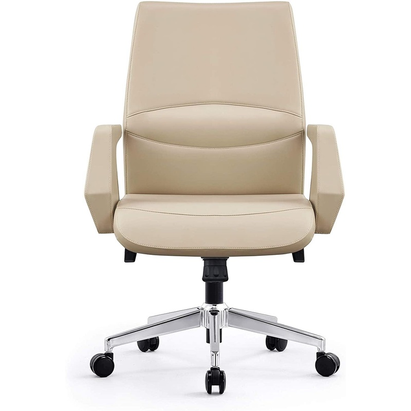 Adjustable Ergonomic Leather Executive Office Chair - Comfortable Home Office Desk Chair with Lock Position