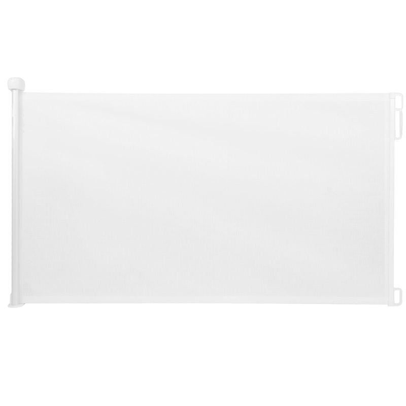 Child Safety Gate Retractable Baby Gate 34.4" Tall, Extends to 71" Wide, White