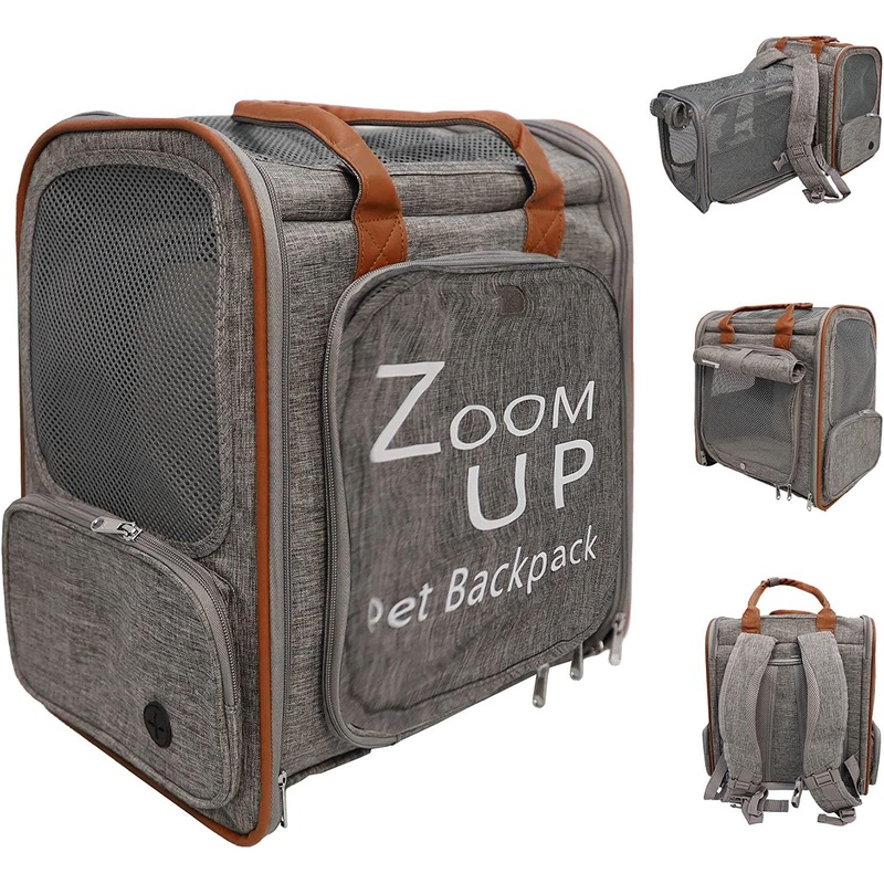 Cupets Pet Carrier Backpack for Small Cats Dogs Puppies, Airline Approved Foldable Dog Carrier Pet Backpack Bag