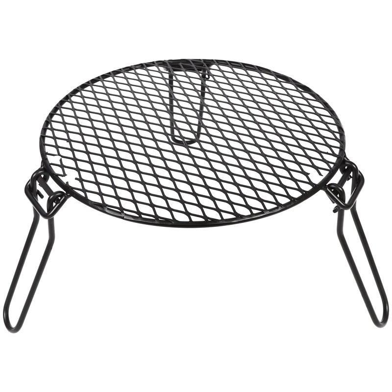 Portable Round Campfire Grill Grate with Foldable Legs, 12
