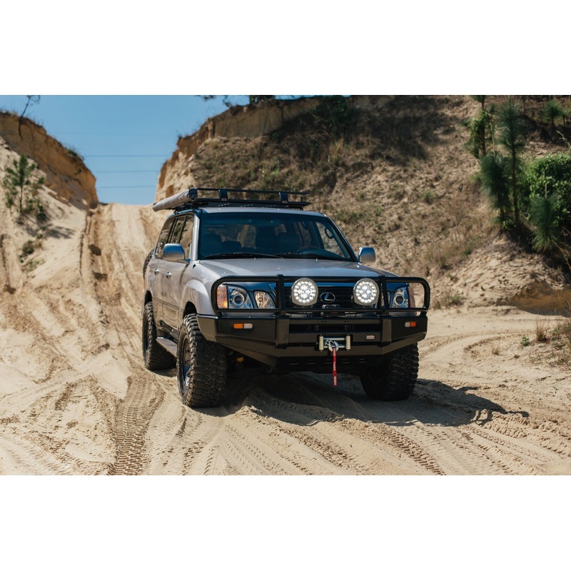 Dobinsons 4x4 Classic Black Bullbar for Toyota Land Cruiser 100 Series & Lexus LX470 IFS 1998 to 2007 (BU59-3508)