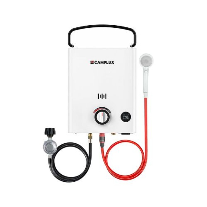 Camplux portable water heater F5, 28,000 BTU, Outdoor, First Series