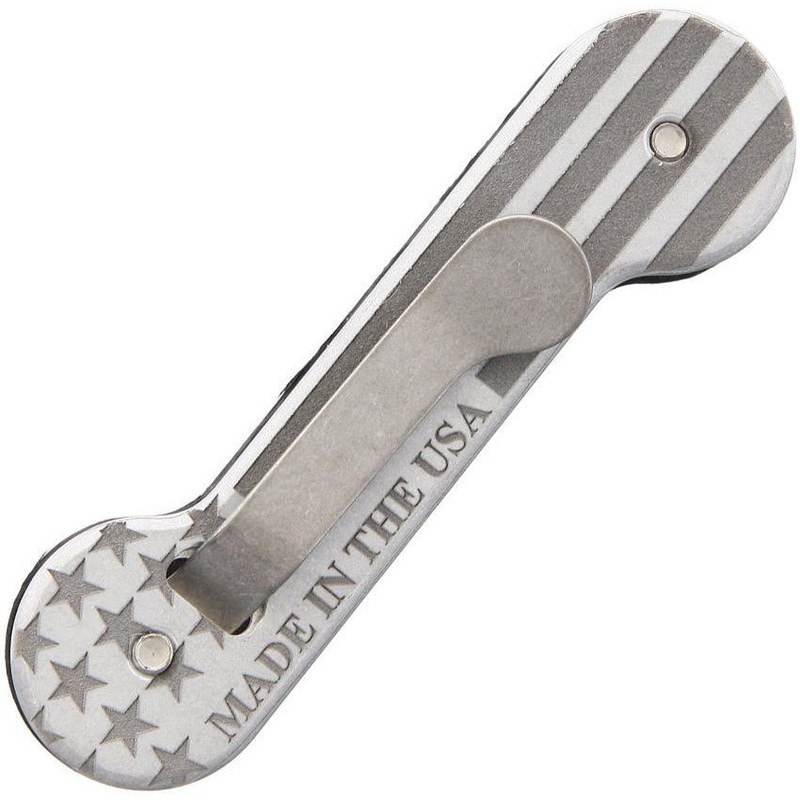 KeyBar KeyBar Aluminum CF USA ENGRVD-FLAG-BP