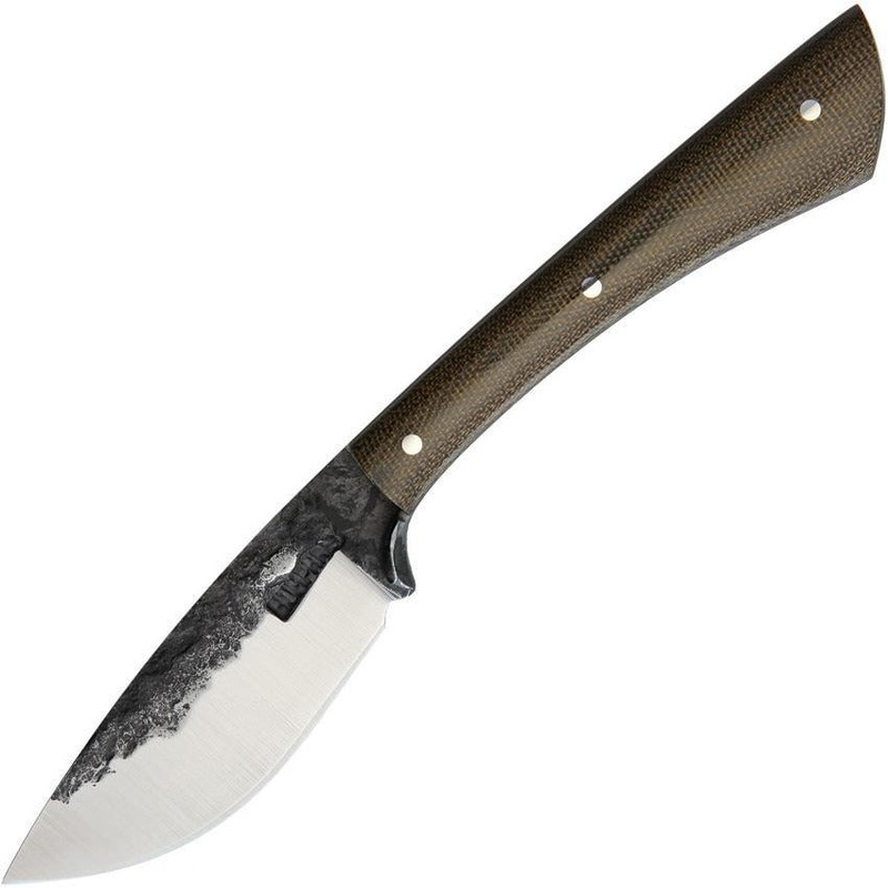 Lon Humphrey Custom Knives Muley Green Canvas Micarta LHK023 MULEY GREEN MICARTA