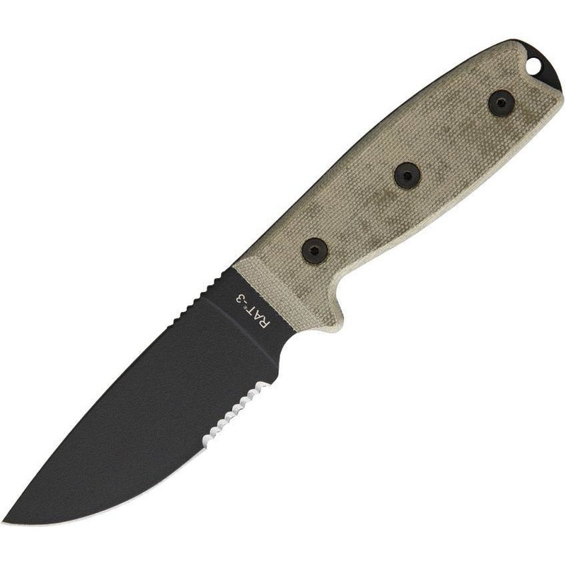 Ontario RAT-3 Serrated w/Nylon Sheath 8666